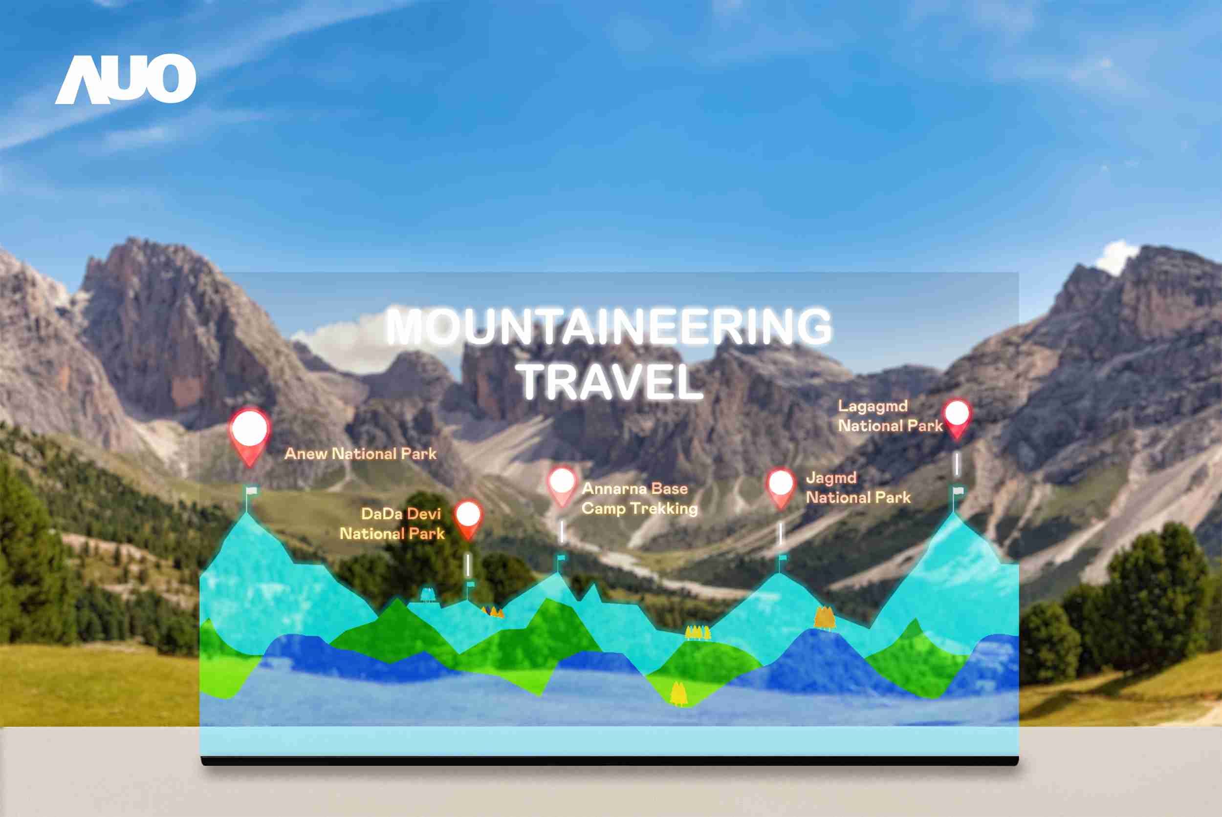 尊龙集团展示全球单片尺寸最大(*)42吋透明Micro LED显示器拼接而成的〝64吋透明Micro LED显示器〞，，，，具备高透明度、、、、1,000 nits高亮度、、广色域、、、、采用三边无边框的无缝拼接等多重特色，，呈现超高清、、、、细腻画质而不遮挡后方视觉，，满足层峰需求，，，，可广泛运用于零售、、、、艺术展览或商业空间等场域